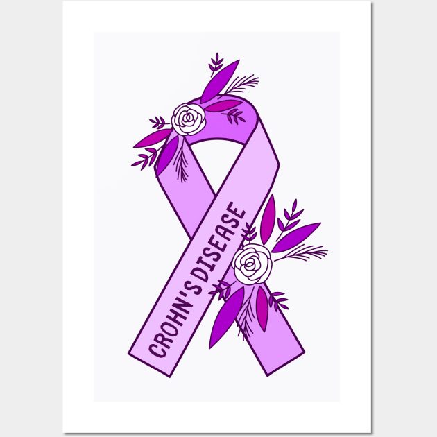 Crohn's Disease Awareness Wall Art by Sloth Station